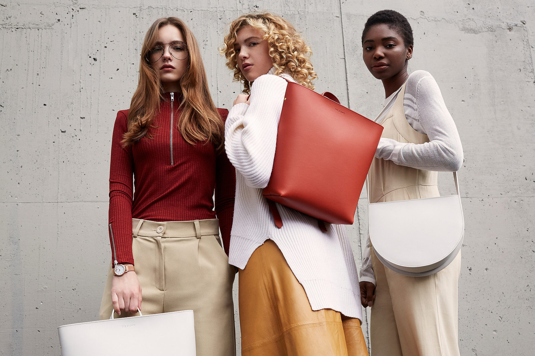 Rita Fiorucci in a sharply styled editorial portrait.